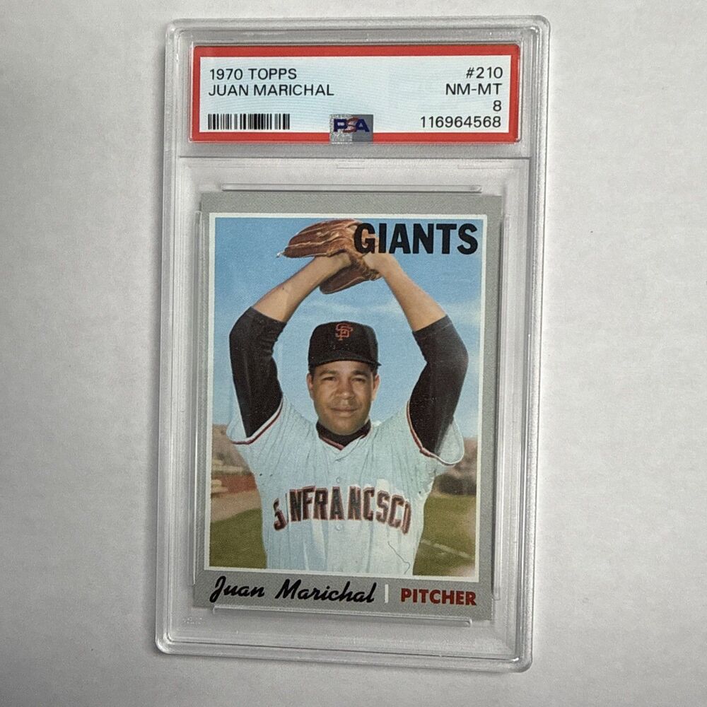 1970 Topps #210 JUAN MARICHAL San Francisco Giants HOF PSA 8 NM-MT